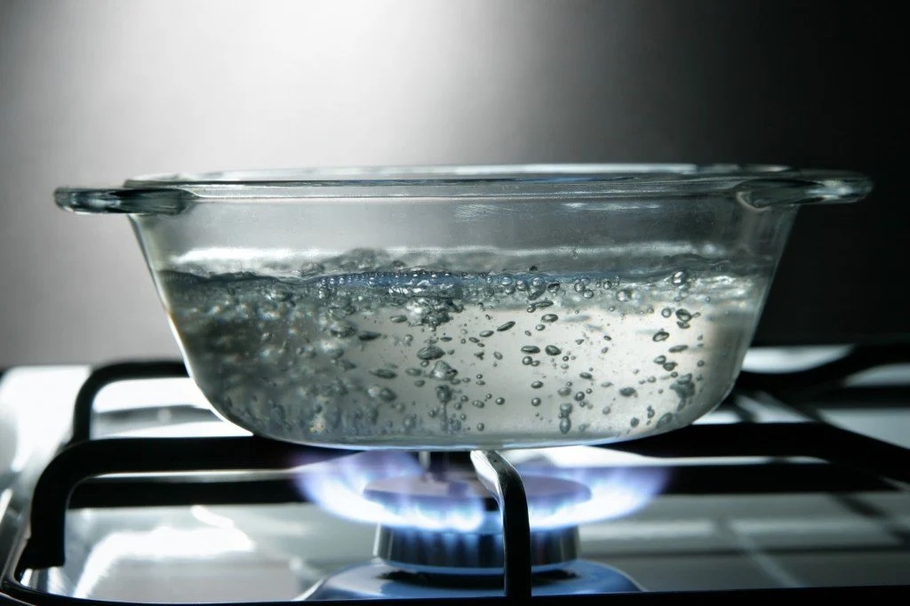 Water boils when you heat it to 100 Celsius degrees